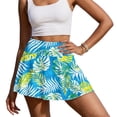 thumbnail image 1 of Xoenoiee Tropical Monstera Palm Leaves Print Golf Skorts for Women Pleated Lightweight Tennis Skort with Pockets Shorts Mini Running Skirt Plus Size, Size 2XL, 1 of 7