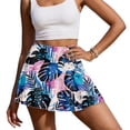 thumbnail image 1 of Xoenoiee Tropical Monstera Palm Leaves Print Womens Tennis Skirt High Waisted Golf Skort with 2 Pockets Stretchy Pleated Athletic Skirts for Workout Pickleball Running, Size 2XL, 1 of 7