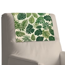 Xoenoiee Tropical Palm Leaf Print Leather Headrest Cover for Recliner Chair, Sofa Headrest Protector, Theater Seat Cover Head Protector Covers for Home & Office Sofa,17 Wx27 L, 1 Pack