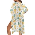 thumbnail image 1 of Xoenoiee Tropical Pineapple Lemon Star Pattern Women's Swimsuit Cover Up Half Sleeve Kimono Cardigan 2026 Summer Fashion Top Casual Dressy Loose Lightweight Cardigans, 1 of 7