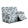 thumbnail image 1 of Xoenoiee Turtle Conch Coral Print 6 Pieces Stretch Loveseat Recliner Slipcover Jacquard Recliner Sofa Cover with Side Pocket Fitted Recliner Cover Couch Furniture Protector with Elastic Bottom, 1 of 6