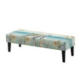 thumbnail image 1 of Xoenoiee Turtle Fish Starfish Coral Pattern Stretch Bench Cover Rectangle Dining Bench Cover with Elastic Band, Dust-Proof Seat Cushion Protector for Bedroom Hotel Living Room, 1 of 7