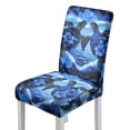 thumbnail image 1 of Xoenoiee Turtle Hibiscus Heart Print Jacquard Dining Room Chair Covers, Stretch Kitchen Chair Covers Washable Parsons Chair Slipcover Removable Dining Chair Protectors for Hotel Ceremon, 1 Pack, 1 of 7