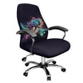 thumbnail image 1 of Xoenoiee Turtle Paint Splatter Print Computer Office Chair Cover Stretch Elastic Polyester Slipcover Stretchable Universal Desk Task Chair Seat Cover Protector for Rotating Chair Computer Chair, L, 1 of 6
