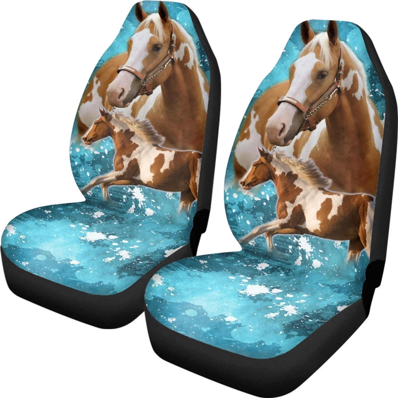 Equestrian Print Pattern Universal Fit Car Seat Covers