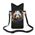 thumbnail image 1 of Xoenoiee Universal Neoprene Cell Phone Pouch Stylish Mobile Protection Case Bag with Large Top Opening, Hook and Loop Fastener Cellphone Crossbody Purse, 4 X 8 Inch, Panda Black Splash Ink, 1 of 7