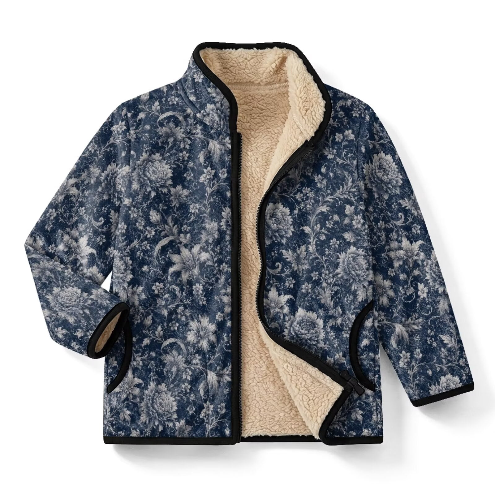 Xoenoiee Vintage Peony Floral Print Zip Up Sweatshirt for Girls Boys No ...