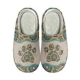thumbnail image 1 of Xoenoiee Warm Slippers with Non-Slip Sole Boho Mandala Dog Paw Pattern for Women Men Fluffy Bedroom Shoes Indoor Outdoor Slip-On Cosy House Shoes, 5.5-6.5W/4-5 M, 1 of 1