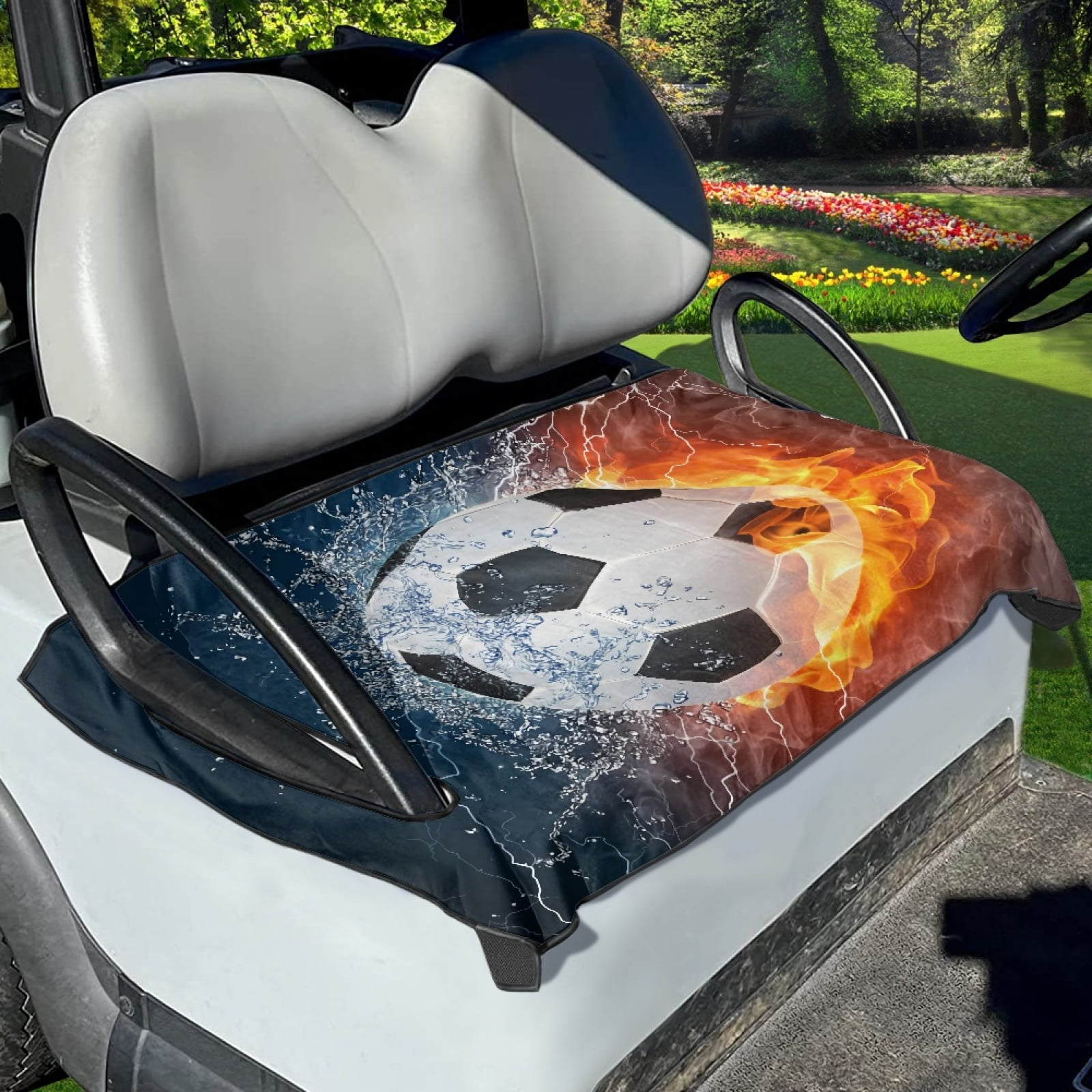 Xoenoiee Water Fire Splatter Soccer Pattern Golf Cart Seat Towel ...