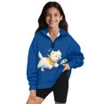 thumbnail image 1 of Xoenoiee West Highland White Terrier Soccer Print Girls Half Zip Sweatshirt Fleece Quarter Zip Pullover Sweatshirts Stand Collar Fall Clothes for Teen Girl, Size 11-12 Years, 1 of 7