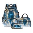 thumbnail image 1 of Xoenoiee Wolf Lightning Print Kids Bookbag School Backpack with Lunch Box for Boys Girls, Childrens Backpack for Girls School Bags with Pencil Case Set of 3 Travel Daypack Satchel Bagpack, 1 of 6