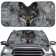 thumbnail image 1 of Xoenoiee Wolf Print Car Windshield Sun Shade, Sun Visor Foldable Sun Shade Blocks UV Rays Heat Insulation Easy to Use Interior Accessories, 1 of 7