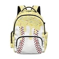 thumbnail image 1 of Xoenoiee Yellow Baseball Ice Cream Drip Print Backpack for Kids Lightweight Bookbag School Bag for Girls Boys 17 Inch Schoolbag Children Kindergarten Student Daypack with Zipper Pocket, 1 of 7