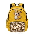 thumbnail image 1 of Xoenoiee Yellow Leopard Pattern 17 Inch Kids Backpack Lightweight Teen Backpack Schoolbag for Girls, Large Capacity Bookbag Daypack with Adjustable Padded Straps for Middle High School College, 1 of 7