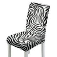 thumbnail image 1 of Xoenoiee Zebra Stripe Print Waterproof Chair Covers for Dining Room, Dining Room Chair Covers Protectors Stretch Kitchen Parson Chair Slipcovers, 1 Set, 1 of 7