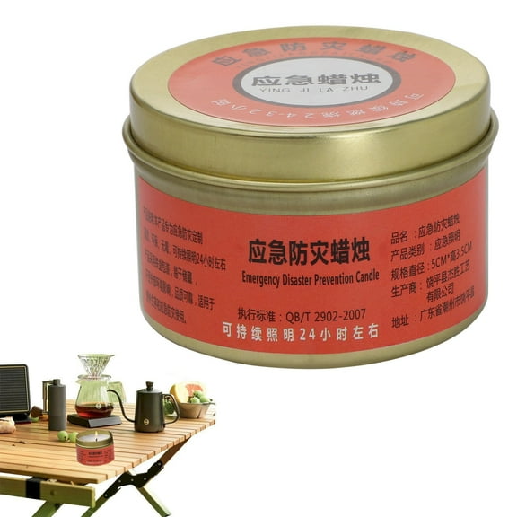 Xoiie Emergency Candle, 15 Hours Hours Survival Candles Long Burning, Windproof Camping Candles, Great Light Source Gear for Survival, Camping, Blackout & Peace of Mind