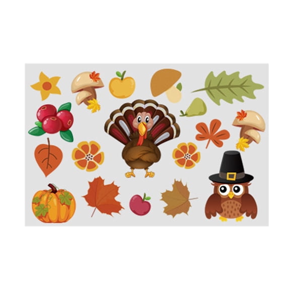Xoiie Fall Window Clings, Maple Leaf Sticker, Thanksgiving Maple Leaves Window Clings, Autumn Maple Leaves Windows Static Stickers for Thanksgiving Day Window Decoration
