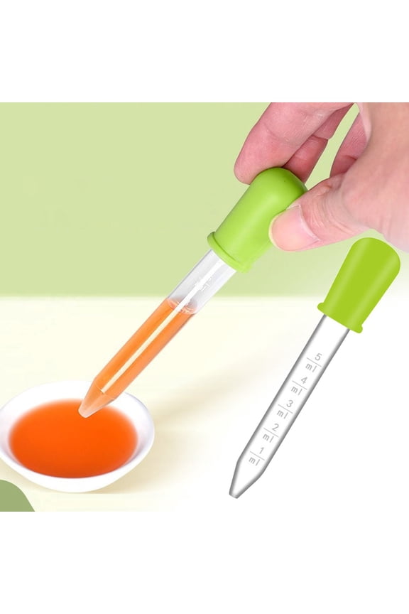 5ML Graduated High Suction Silicone Plastic Green 12 x 2 cm Model 8502