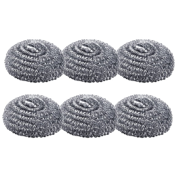 Xoirich 6 Pack Stainless Steel Scrubber, Steel Wool Srubber For Scouring Stubborn Messes From Pots And Pans, Steel Wool Scrubber, Stoves, Broiler Racks, Grills And More, Brillo Pad Scrubber