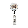 thumbnail image 1 of Xoloitzcuintli Xolo Mexican Hairless Dog Illustration Retractable Reel ID Badge Key Card Name Tag Holder with Clip, 1 of 7