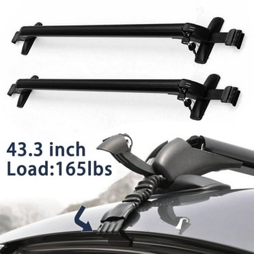 Xomzema 43.3" Universal Roof Rack Cross Bar for Toyota Corolla 2010-2020, 165lbs Load Black Aluminum Adjustable Luggage Carrier with Lock