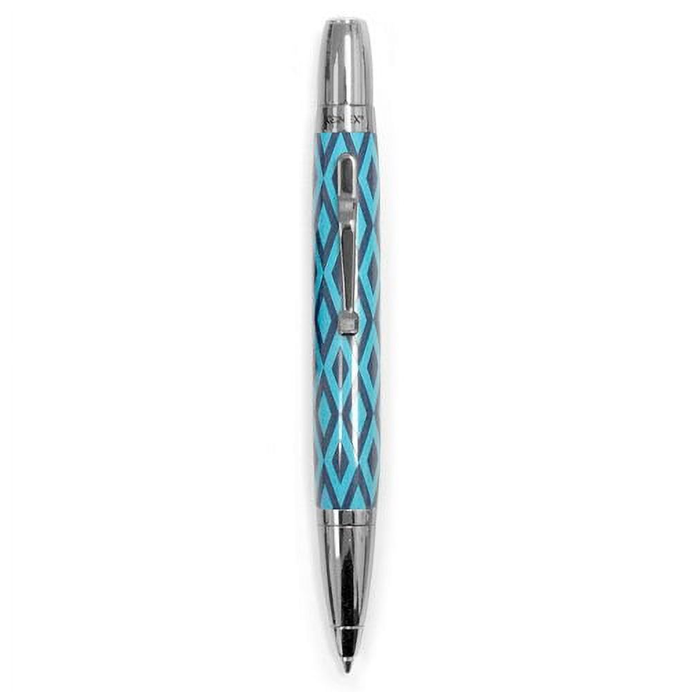 Xonex Classic Pen, Harlequin (Light Blue), Black Ballpoint, 1 Count, 4