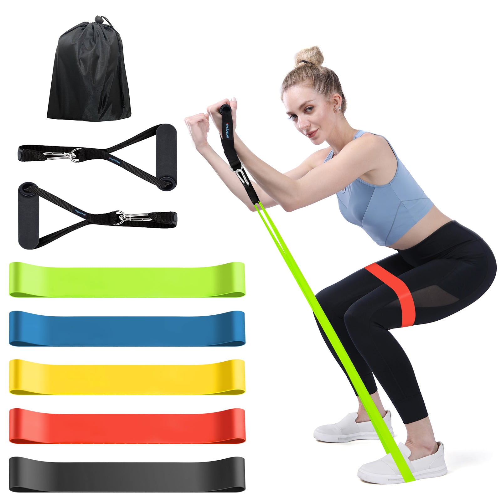 HPYGN Resistance Bands Set, 5 Tube Exercise Bands with Handles