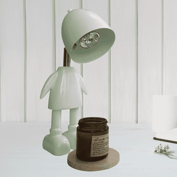 XoooX Green Robot Candle Warmer Lamp with Timer - Adult, Kids and Boys Office Desk and Bedroom Decor Lamp; Gaming Room Decor Aesthetic; Fun Man Cave Cool Stuff; Robot Scented Candle Melter Diffuser