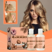 Xooz Curl Shine Hair Care Set Curl & Shine Shampoo & Conditioner Travel Size – Coconut & Curly Hair Products For Shine & Frizz Control 3.53 Oz（100ml+100ml） Vital C Wolf Body Wash Japanese Makeup Dime