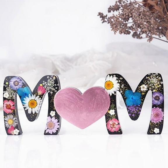 Xooz Silicone Love & Mom Resin Casting Mold Mother's Day Gift Epoxy Mould Craft Tool Gum resin Mother's Day Love Silicone Mold Mothers Day Gifts Gifts For Mom