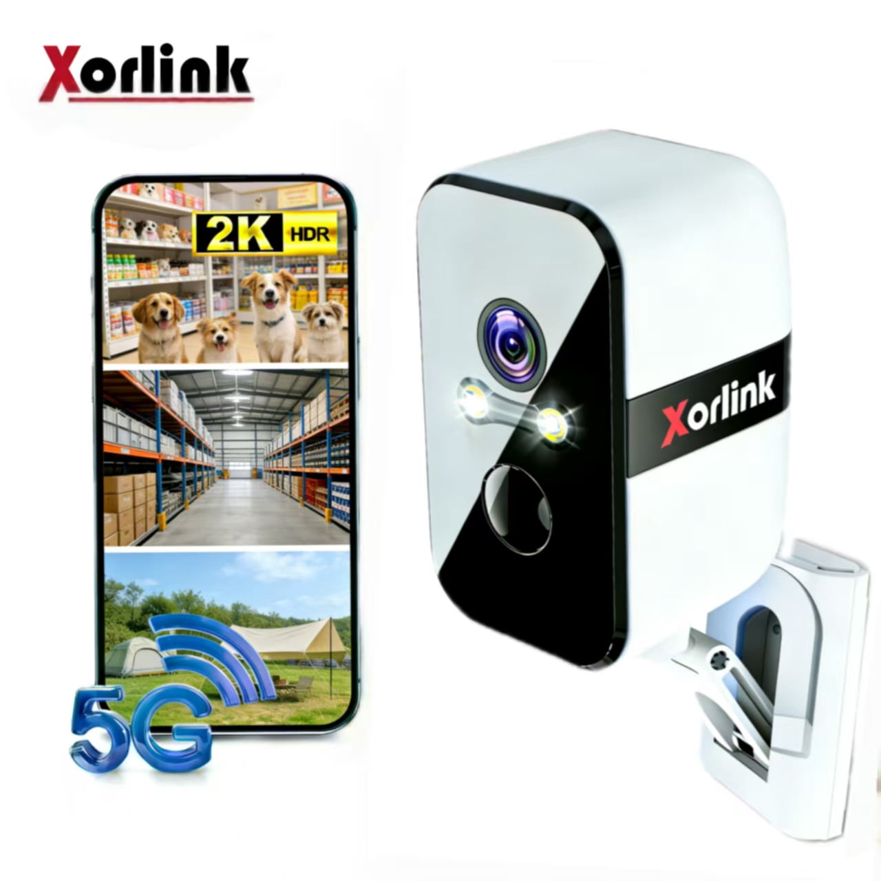 Xorlink, Wireless Outdoor Security Camera, 2K, PIR Detection