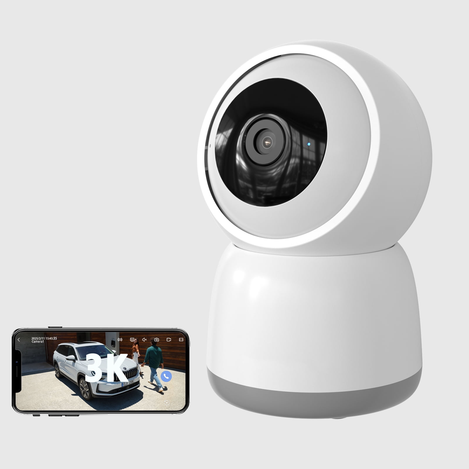 Xorlink 360° Dual Lens Smart Security Camera, 2K HD Camera, 2.4GHz with ...