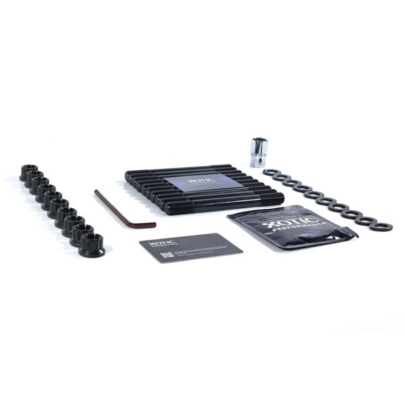 Xotic Performance Main Stud Replacement Kit for 3.9L 4CYL Dodge Cummins 4BT - Heavy-Duty Black Alloy Steel Engine Studs
