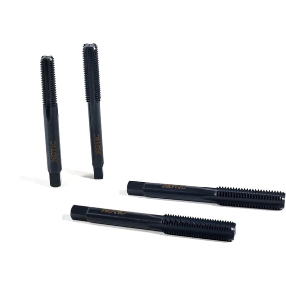Xotic Performance Thread Chaser Tool Combination Set M10 x 1.50, M11 x 1.50, M12 x 1.50, M12 x 1.75 Cleaning & Restoration for Lightly Damaged Threads, HSS 4241 Steel, Removes Rust & Debris