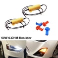 thumbnail image 1 of Xotic Tech 1 Pair 50W 6Ohm Load Resistors For LED Bulbs Turn Signal Lights Hyper Flash Fix Error Canceller, 1 of 9