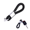 thumbnail image 1 of Xotic Tech 1 Piece Braided Black Leather Strap Key Chain Ring Universal Fits Car Office Home Keys Fob Keychain Holder, 1 of 4