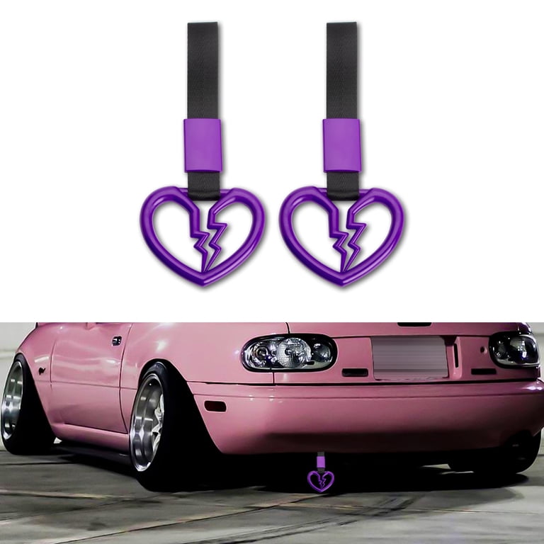 Xotic Tech 2 Pieces JDM Broken Heart Shaped Tsurikawa Car Handle
