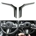 thumbnail image 1 of Xotic Tech 2PCS Steering Wheel Lip Frame Cover Trim, Carbon Fiber Pattern, Compatible with BMW 3 Series G20 G28 2019-2021 (For M Sports version Model), 1 of 9
