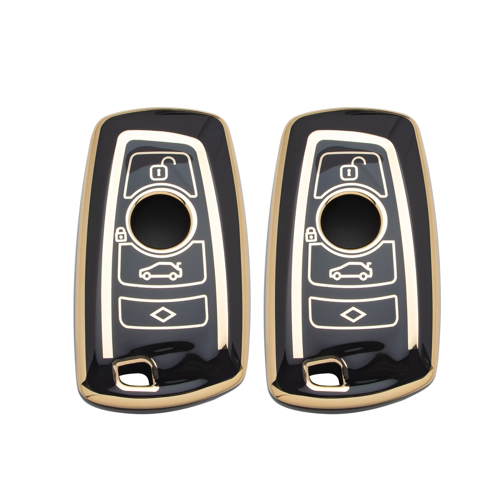 Xotic Tech Black TPU Smart Key Cover For BMW 1 3 5 7 Series X3 – Soft Remote Fob Case
