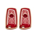 thumbnail image 1 of Xotic Tech 2Pcs Red Soft TPU 4-Button Full Protection Smart Remote Control Key Fob Cover Shell Case Holder Compatible with BMW 1 2 3 4 5 6 7 Series X3 X4 X2 X3 X4 M2 M3 M4 M5 M6 F20 F21 F22 F23 F30, 1 of 9