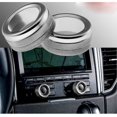 thumbnail image 1 of Xotic Tech 2X Silver Anodized Aluminum AC Climate Control Knob Ring Volume Knob Decor Cover for Porsche Cayenne 2008-2017, 1 of 7