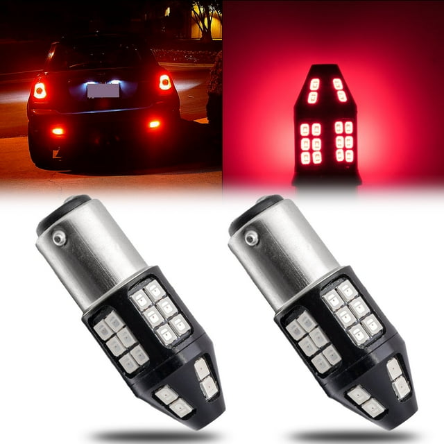 Xotic Tech 2pcs 1157 Red 40SMD LED Flashing Strobe Brake Tail Light