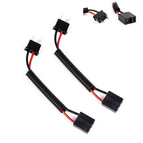 Xotic Tech 2pcs H7 Pigtail Wire Wiring Harness Extension Adapter for Headlights, Fog Lights Retrofit Work Use