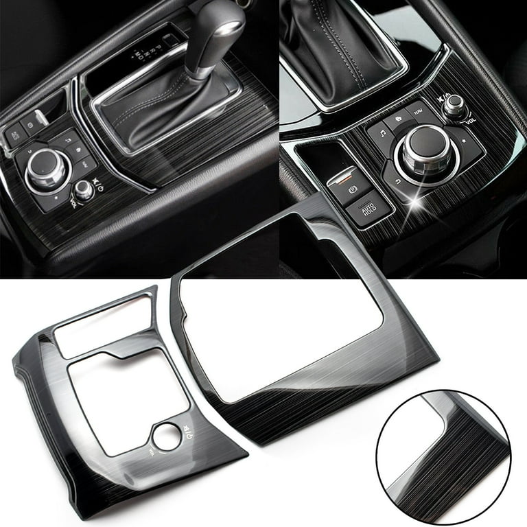 Xotic Tech 2pcs Stainless Steel Car Gear Shift Knob Console Panel Xotic Tech 2pcs Stainless Steel Car Gear Shift Knob Console Panel