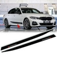 thumbnail image 1 of Xotic Tech 2pcs for BMW G20 Side Skirt Stripe Vinyl Sticker, M-Performance Car Door Sill Decal, Auto Body Lower Door Panel Molding Trim, Matte Black, 1 of 9