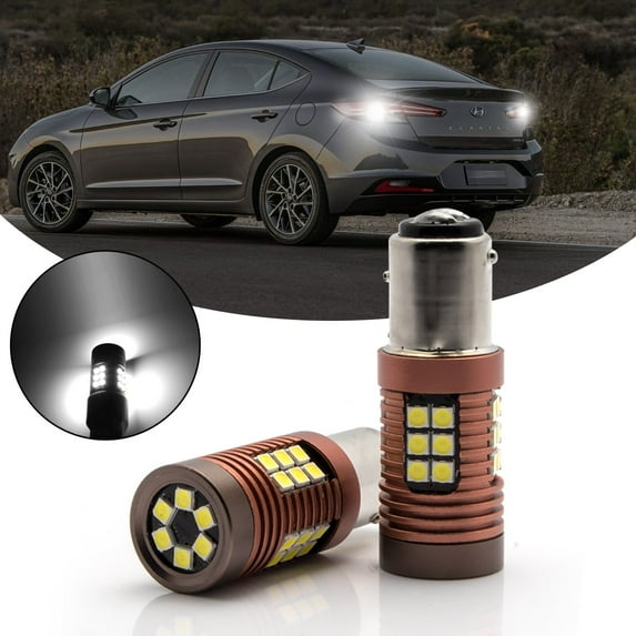 Xotic Tech 2x 30-SMD 3030 High Power 1157 BAY15D 2057 LED Bulb 6000K Xenon White for Parking Backup Reverse Light DRL Error Free
