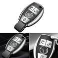 thumbnail image 1 of Xotic Tech 3 Button Full Protection Silver Smart Key Fob Cover Case Shell Compatible with Mercedes Benz A B C E S G M V Class CLA CLS GLA GLC GLE GLK GLS, 1 of 9