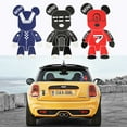 thumbnail image 1 of Xotic Tech 3 Pcs Mini Cooper Cute Cool Gloomy Bears Robot Red Black Blue Exclusive Car Window Reflective Decals Stickers For Car Truck Window Trunk Door or Laptop refrigerator, 1 of 6