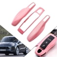 thumbnail image 1 of Xotic Tech 3PCS Smart Remote Control Key Shell Protector Holder Cover Case Compatible with Porsche Boxster Cayman 981 Carrera 911 991 918 Spyder Macan Cayenne Panamera-3 Buttons,Pink, 1 of 9