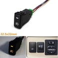 thumbnail image 1 of Xotic Tech 4-Pole 12V Push Button Switch w/ LED Light for Add-on Fog Light, DRL, Light Bar (32.5mm x 22mm), 1 of 7
